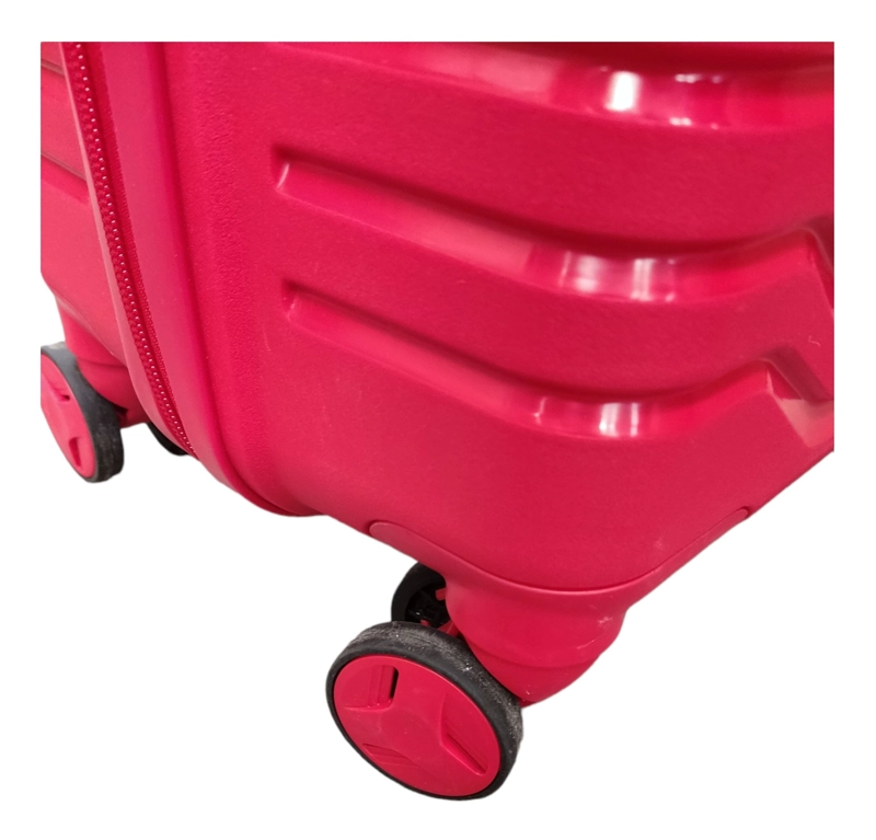 SET 3 MALETAS ABS RUEDAS 360° ROJO - 9