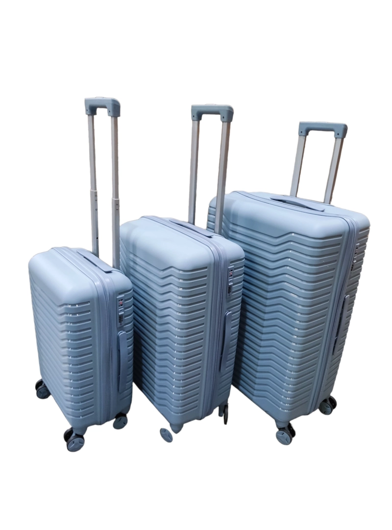 SET 3 MALETAS ABS RUEDAS 360° Azul Humo - 2