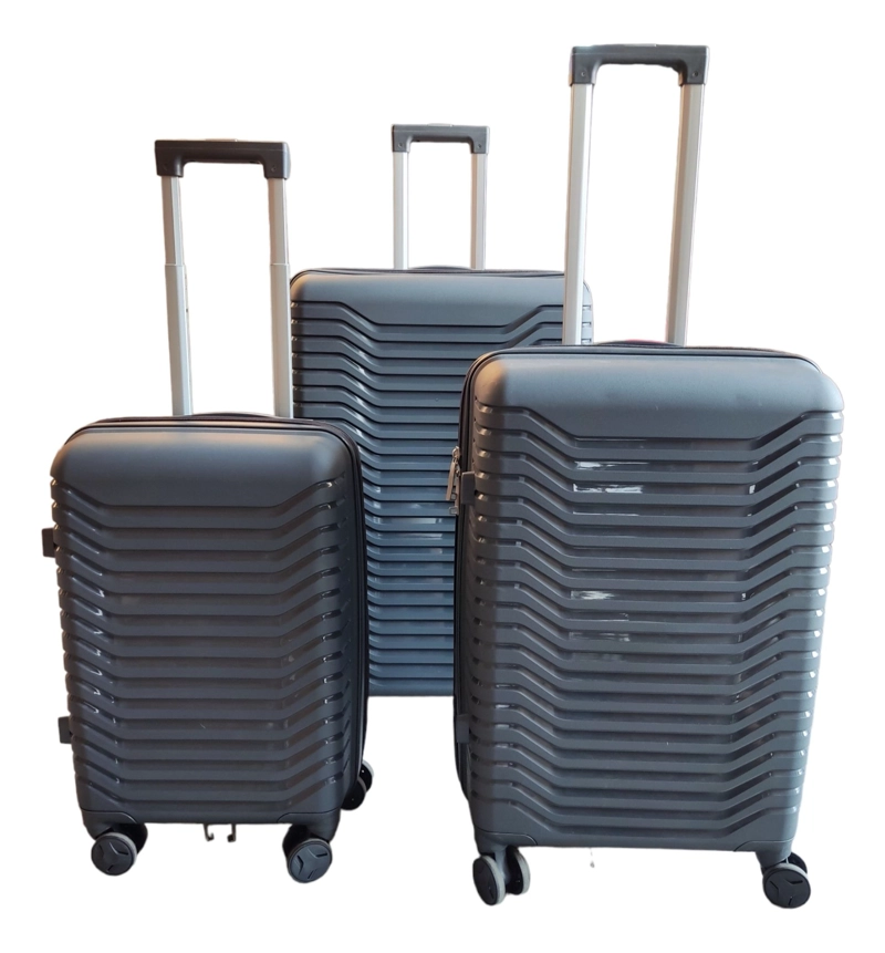 SET 3 MALETAS ABS TURQUESA RUEDAS 360° MEDIDAS ESTANDAR TODODESCUENTO - 3