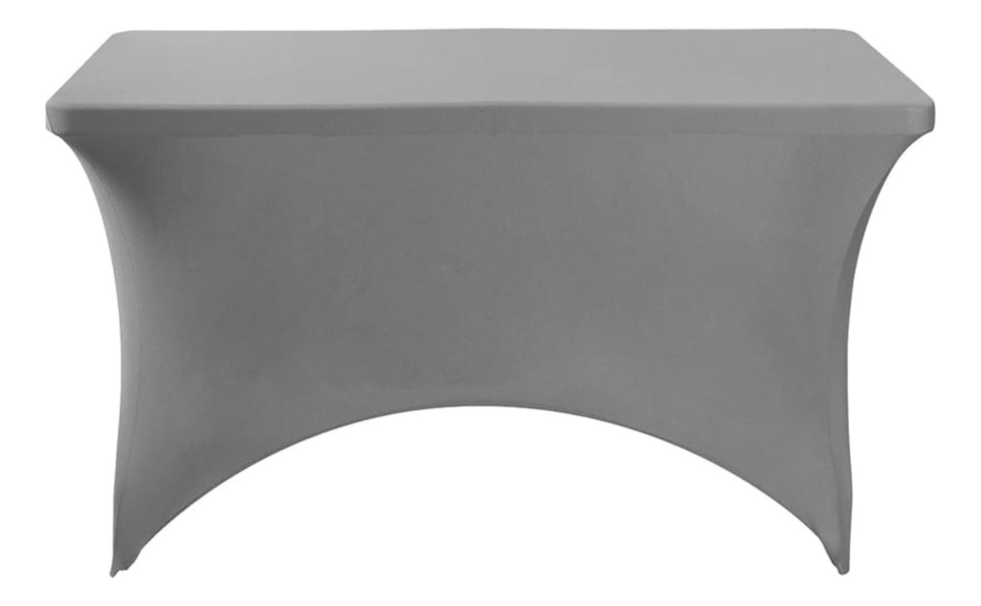 MANTEL FORRO SPANDEX PARA MESA PLEGABLE 1.80 MTS, GRIS - 2