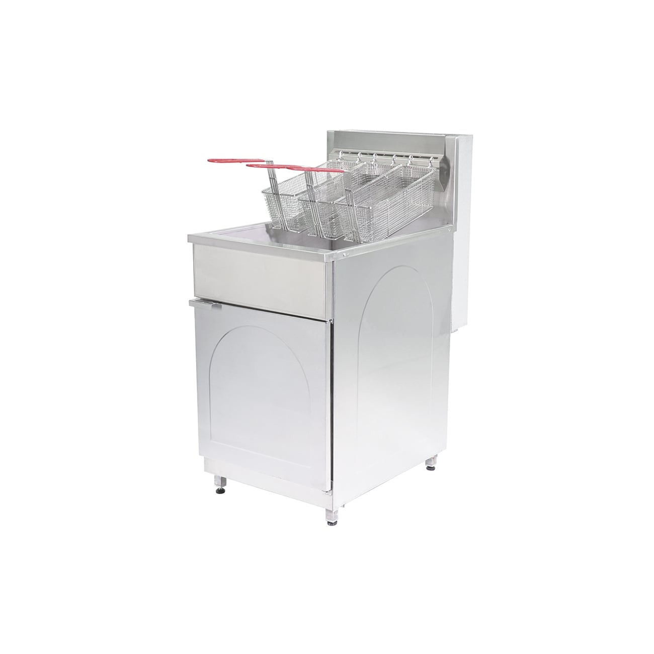 FREIDORA INDUSTRIAL MAIGAS F-38 38 L ALTA PRODUCCION PLATEADO - 1