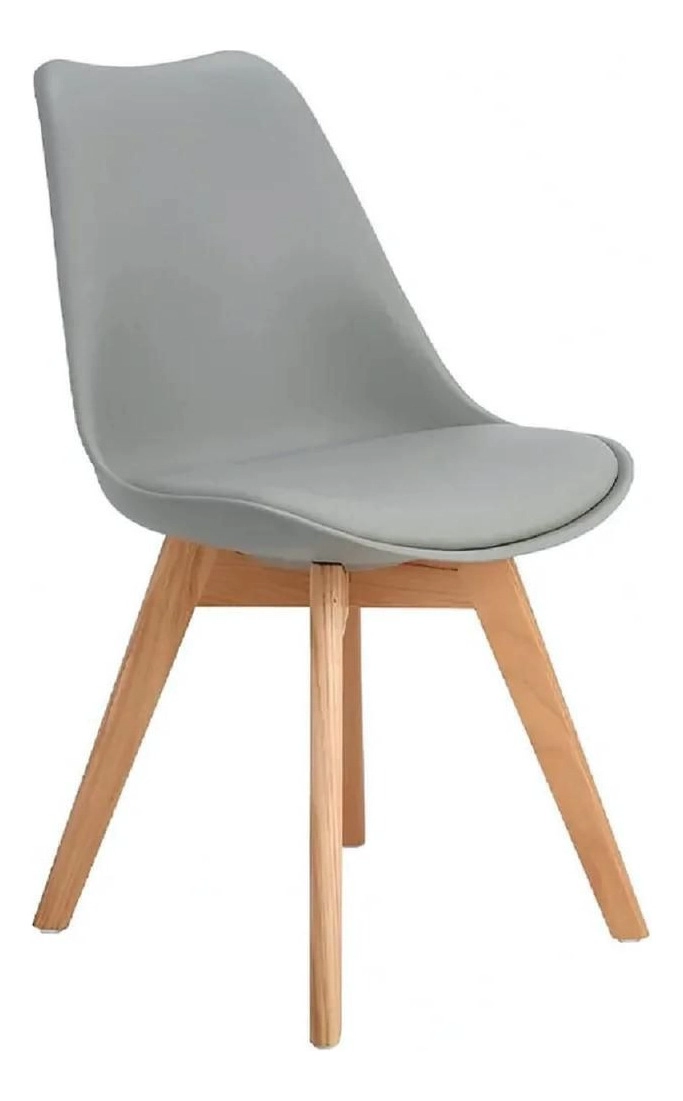 PACK TODODESCUENTO LIBRE DISPOSICIÓN GRIS 4 SILLAS TULIP COMEDOR BAR NEGOCIO - 1