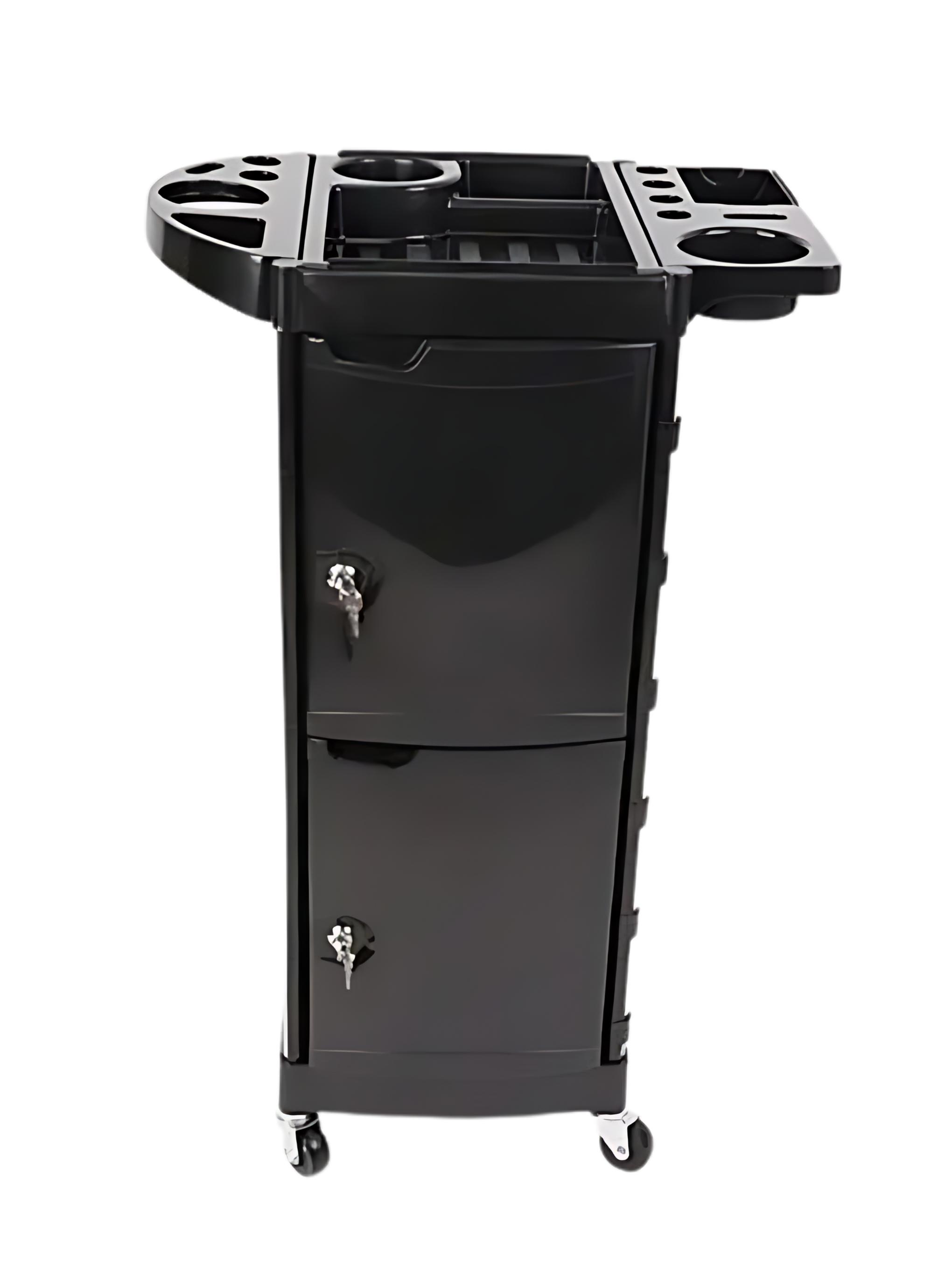 CARRO AYUDANTE TODODESCUENTO 45 CM X 86 CM PELUQUERIA 6 GAVETAS CON CERRADURAS NEGRO TD! - 4