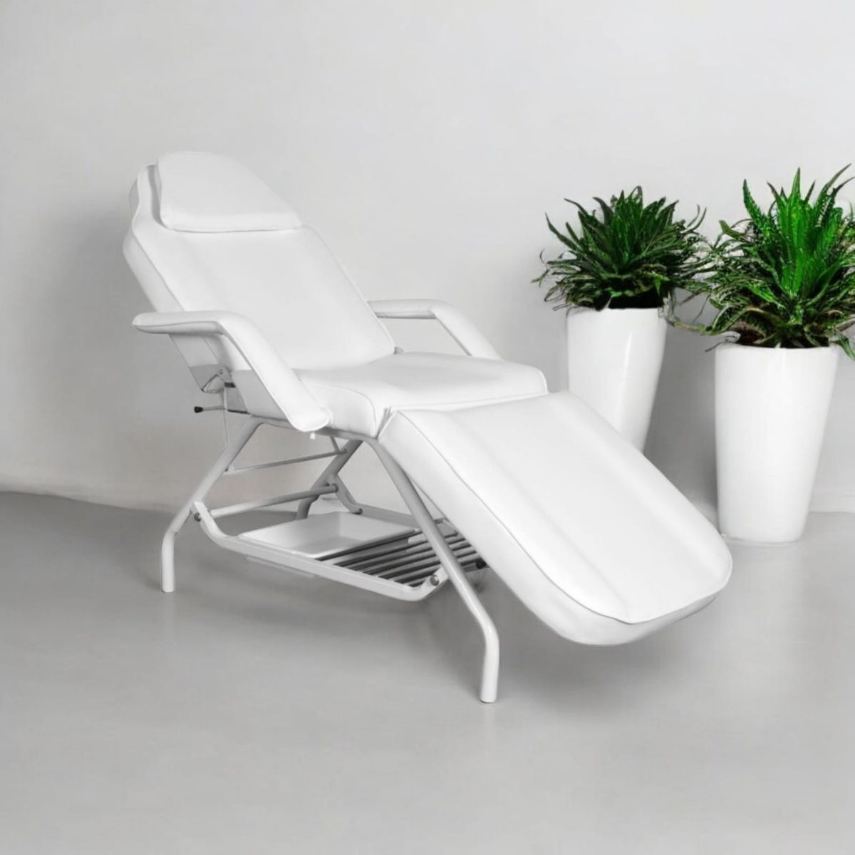 SILLÓN CAMILLA 3 CUERPOS CON BANDEJA BLANCA - 2