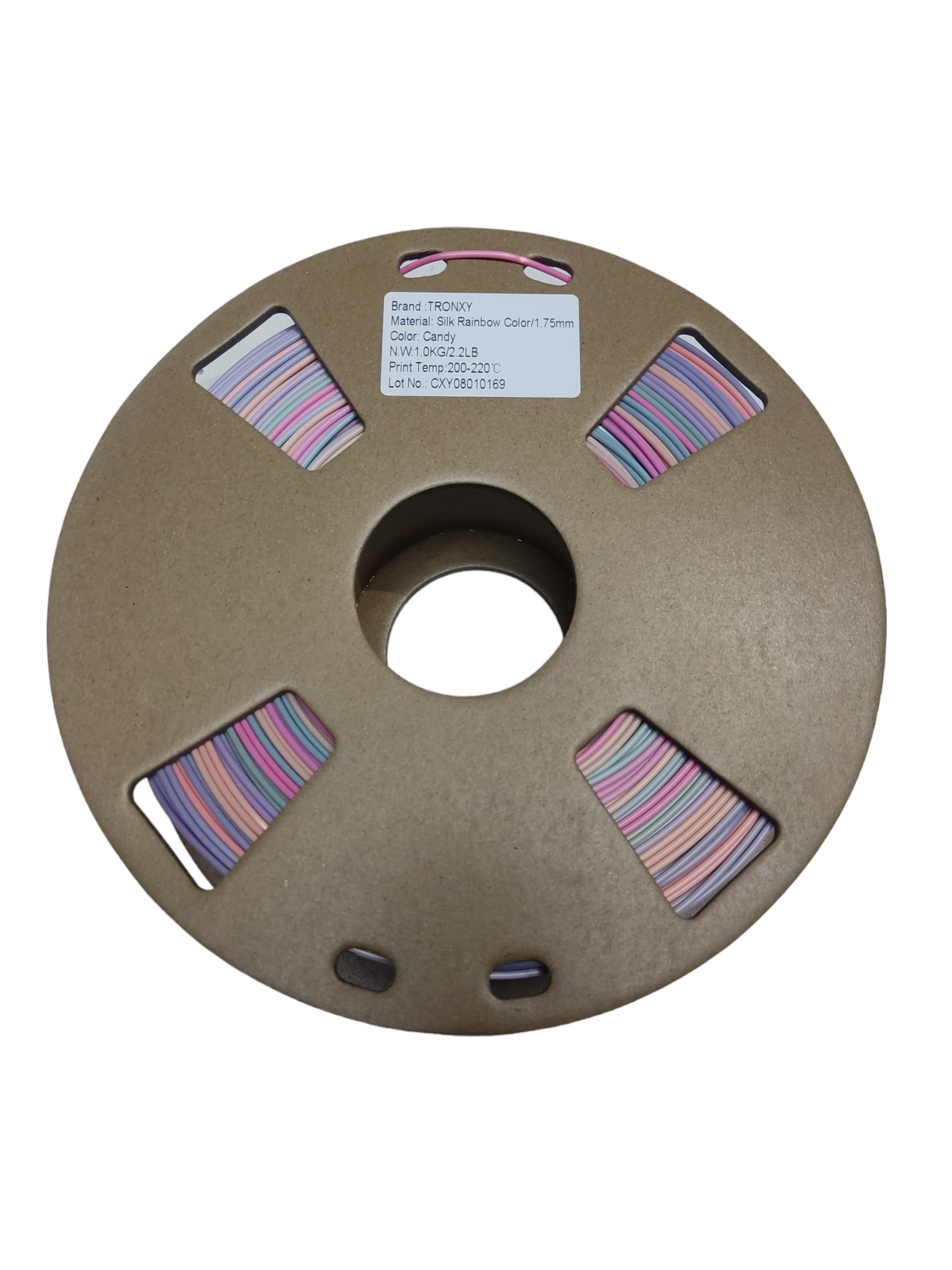 FILAMENTO 3D TRONXY 1KG PLA SEDA ARCOIRIS CANDY DE 1.75MM Y - 3