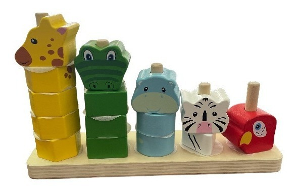 JUEGO DE ENCAJE Y MOTRICIDAD FINA TODODESCUENTO PARA NIÑOS EN MADERA - 3