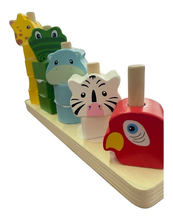 JUEGO DE ENCAJE Y MOTRICIDAD FINA TODODESCUENTO PARA NIÑOS EN MADERA - 4