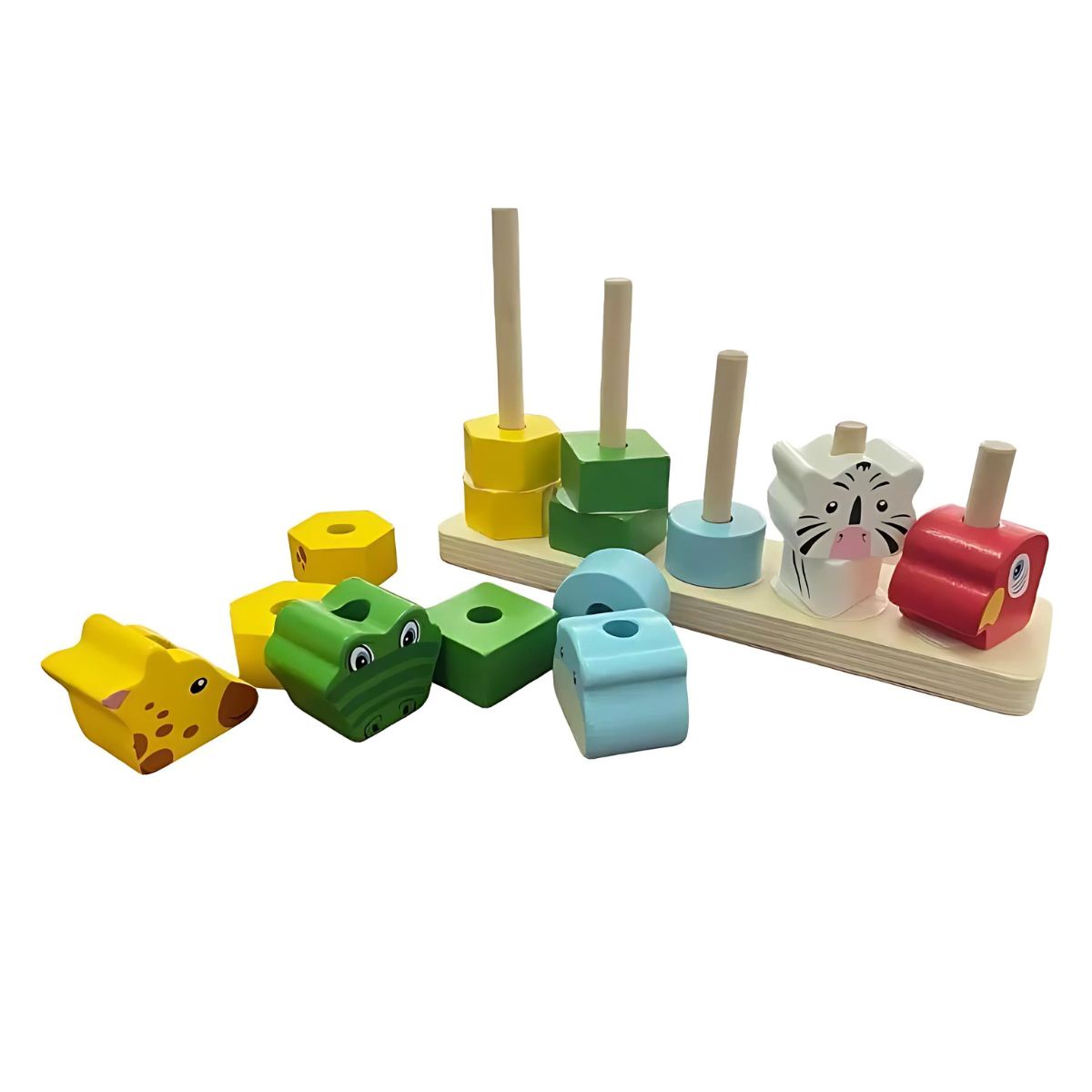 JUEGO DE ENCAJE Y MOTRICIDAD FINA TODODESCUENTO PARA NIÑOS EN MADERA - 6
