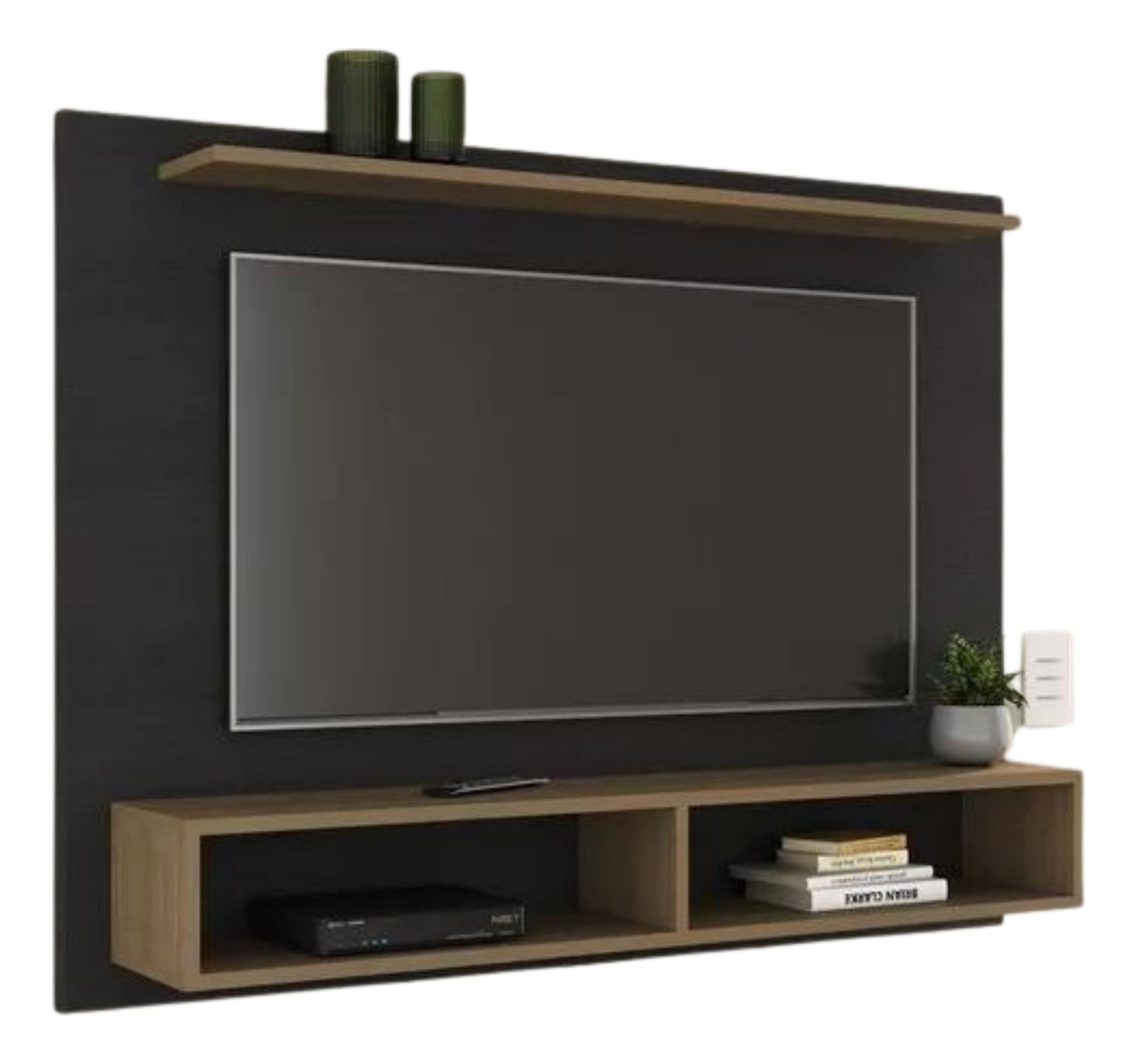 MUEBLE TODODESCUENTO NEGRO RACK DE PARED PARA TV 43" FLORENCIA TD - 1