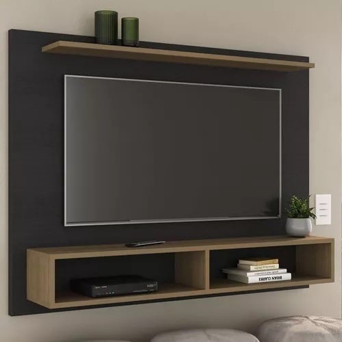MUEBLE TODODESCUENTO NEGRO RACK DE PARED PARA TV 43" FLORENCIA TD - 3
