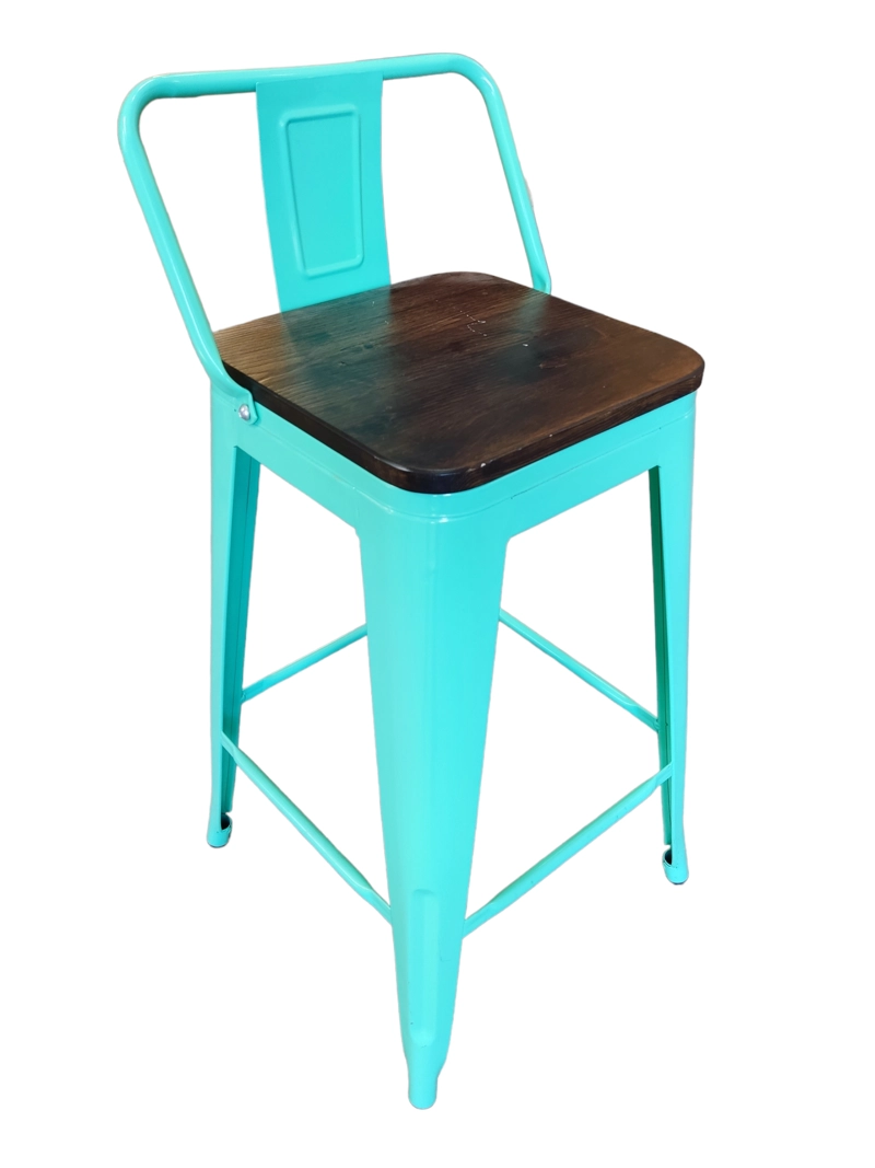 PACK TODODESCUENTO MENTA 4 PISOS TABURETES TOLIX 66 CM BASE MADERA OSCURA - 1