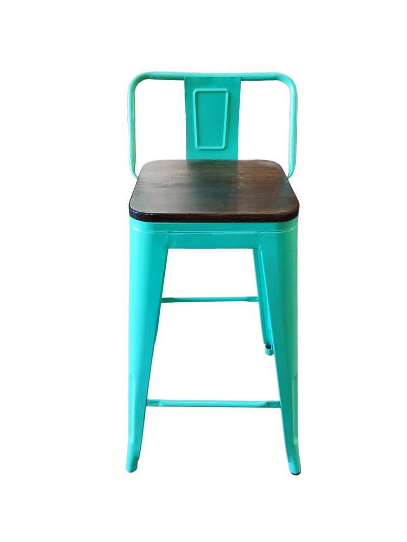 PACK TODODESCUENTO MENTA 4 PISOS TABURETES TOLIX 66 CM BASE MADERA OSCURA - 5