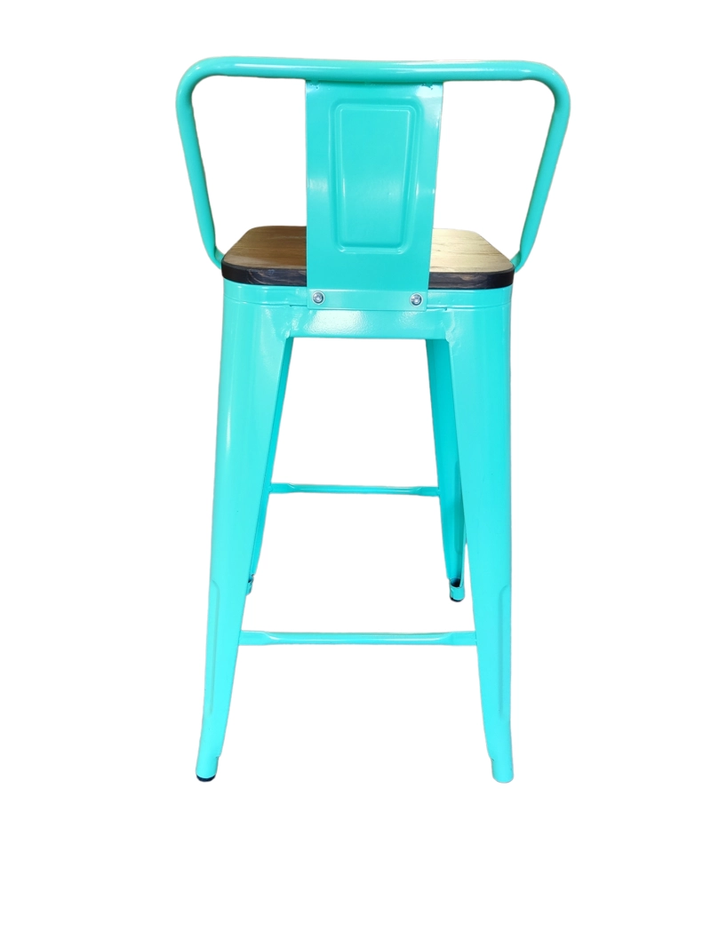 PACK TODODESCUENTO MENTA 4 PISOS TABURETES TOLIX 66 CM BASE MADERA OSCURA - 7