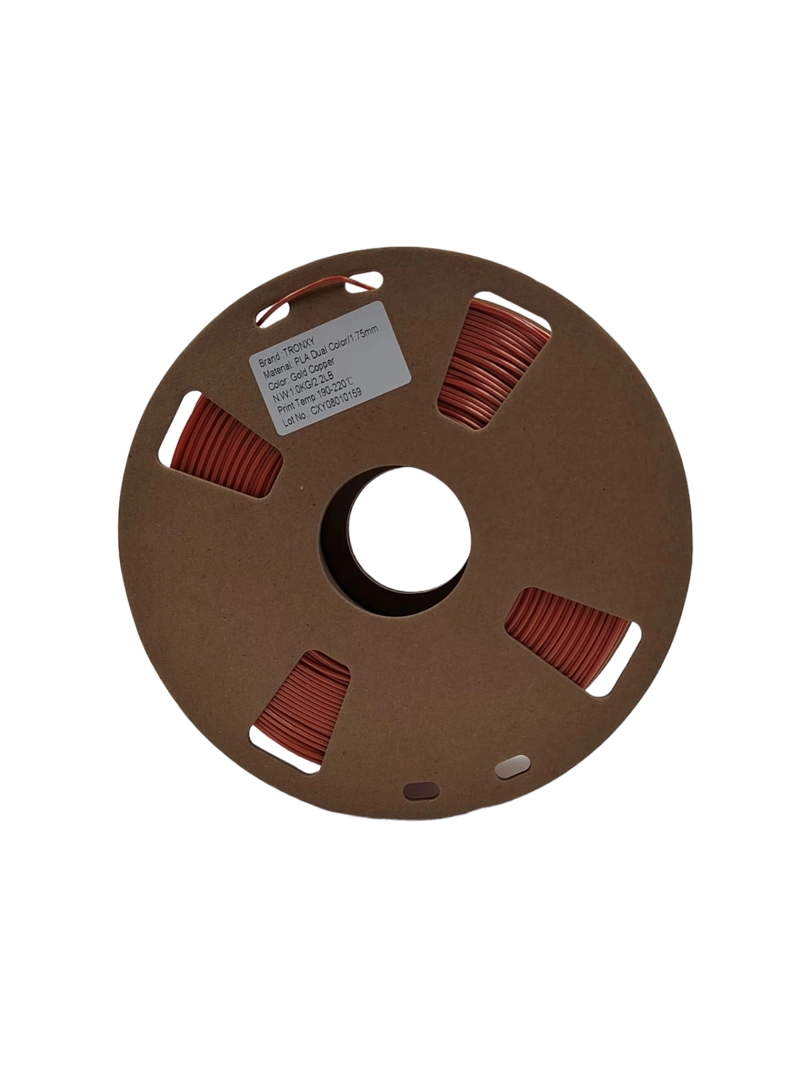FILAMENTO TRONXY PLA+ SILK (DOUBLE COLOR) GOLD/COOPER - 3