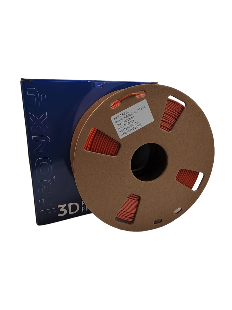 FILAMENTO TRONXY PLA+ SILK (DOUBLE COLOR) GOLD/COOPER - 4