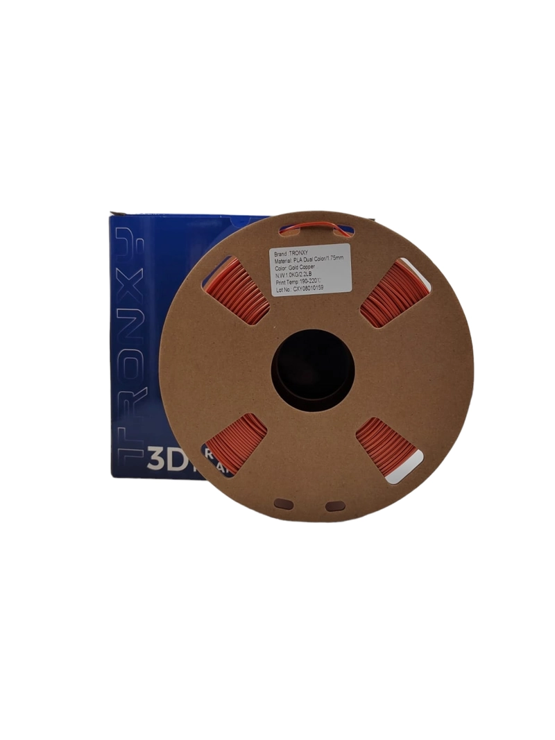 FILAMENTO TRONXY PLA+ SILK (DOUBLE COLOR) GOLD/COOPER - 5