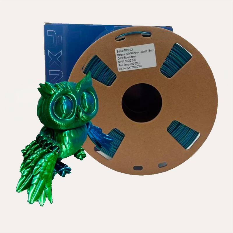 FILAMENTO TRONXY PLA+SILK (DOUBLE COLOR) BLUE/GREEN - 3