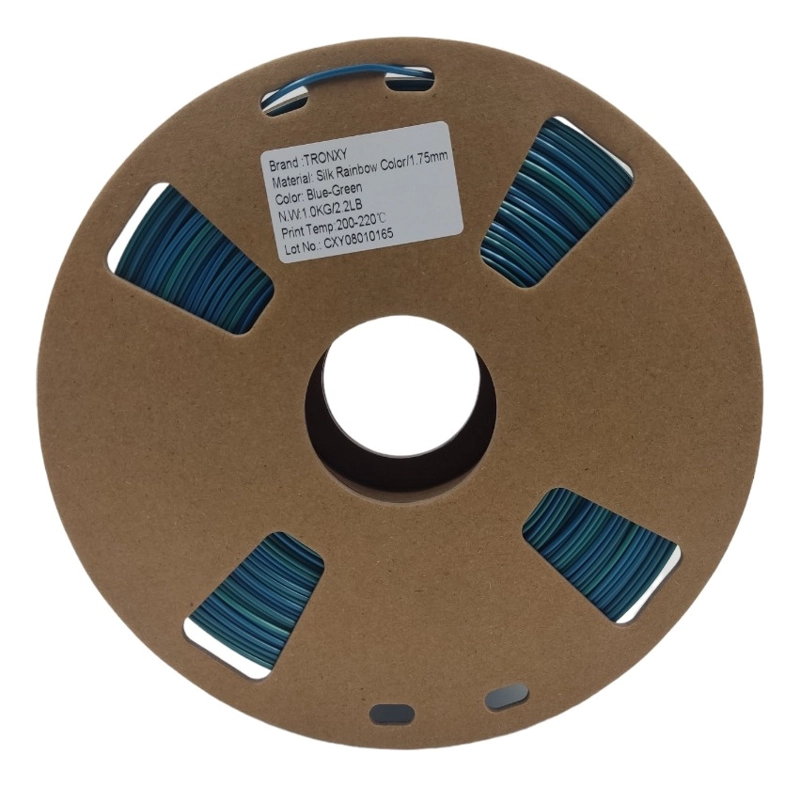 FILAMENTO TRONXY PLA+SILK (RAINBOW) BLUE/GREEN - 4