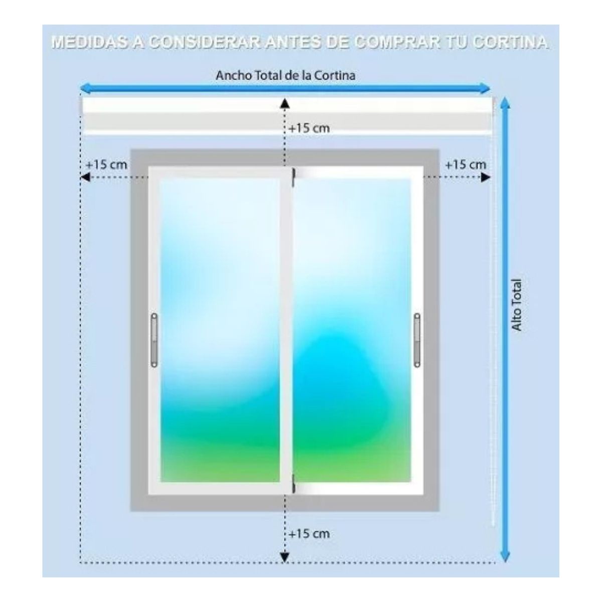 CORTINA ROLLER BLACKOUT 120X240CM COLOR BLANCO - 5