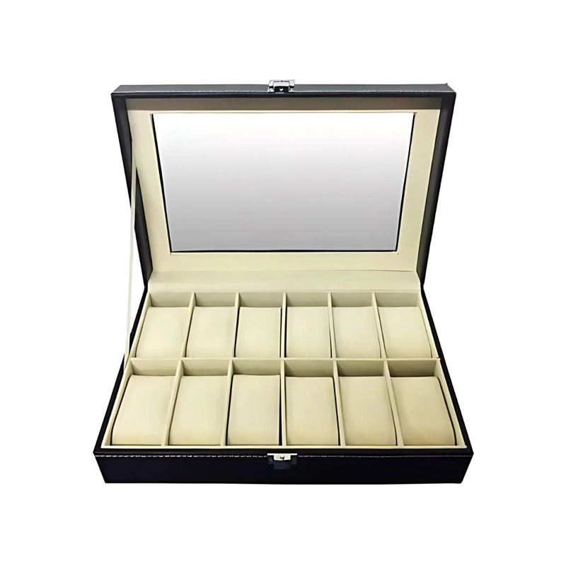 ORGANIZADOR DE RELOJES PARA 12 UNIDADES, REGALO, HOMBRE, - 1