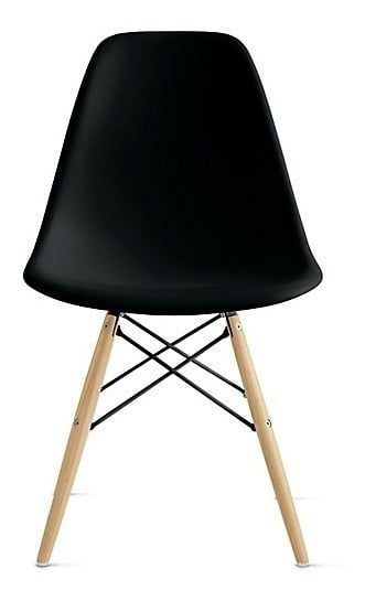 PACK TODODESCUENTO NEGRO 4 SILLAS EAMES DSW COMEDOR BAR NEGOCIO - 1