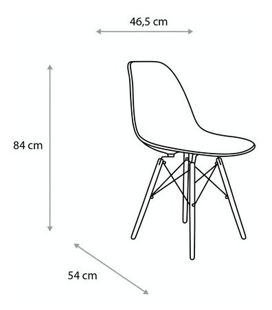 PACK TODODESCUENTO NEGRO 4 SILLAS EAMES DSW COMEDOR BAR NEGOCIO - 6