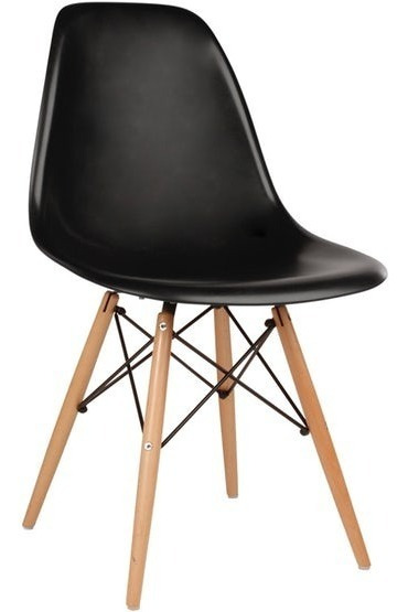 PACK TODODESCUENTO NEGRO 4 SILLAS EAMES DSW COMEDOR BAR NEGOCIO - 8