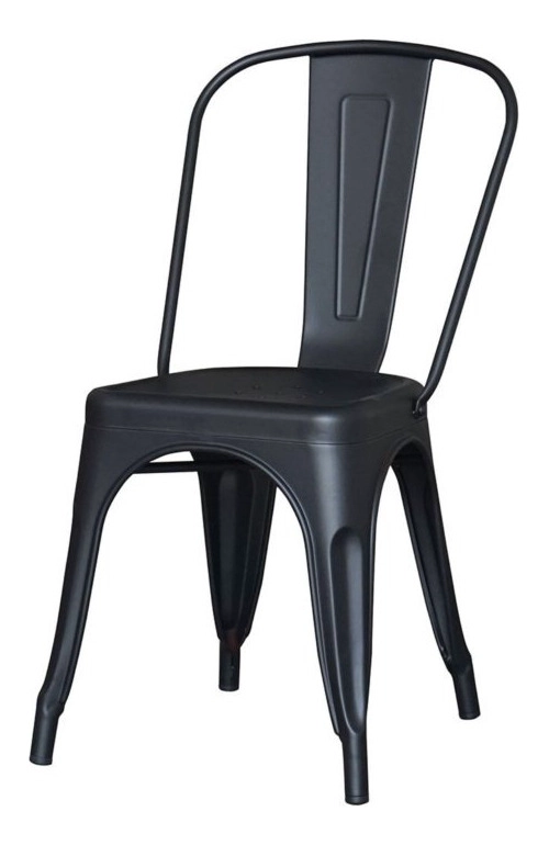 PACK TODODESCUENTO NEGRO 4 SILLAS COMEDOR TOLIX MATE CASINO RESTAURANT - 1