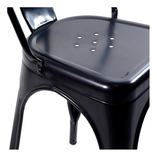 PACK TODODESCUENTO NEGRO 4 SILLAS COMEDOR TOLIX MATE CASINO RESTAURANT - 4