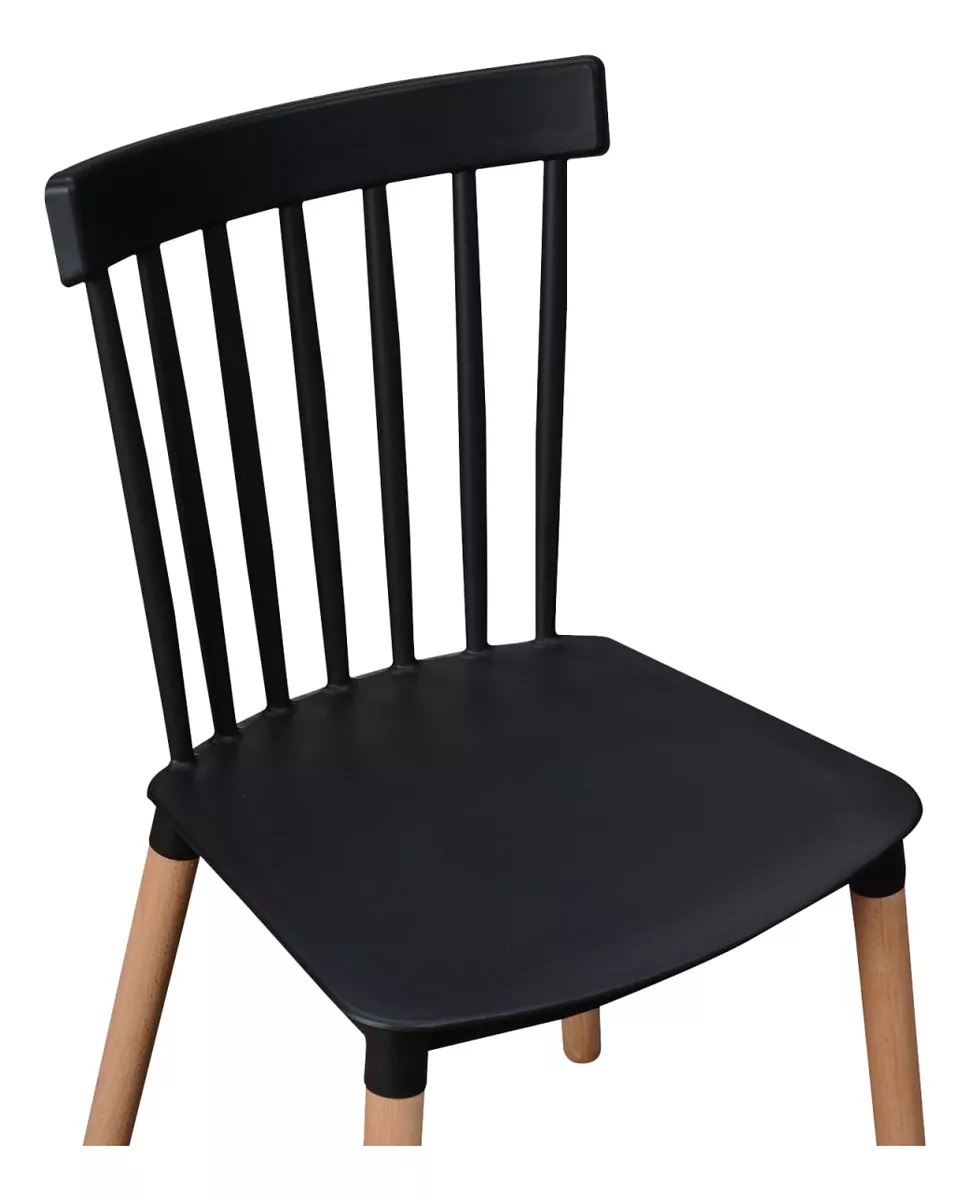 PACK TODODESCUENTO NEGRO 6 SILLAS WINDSOR COMEDOR TERRAZA RESTAURANT - 2