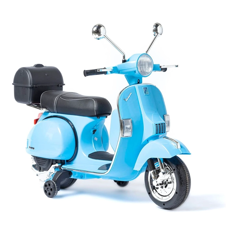 MOTO ELE CTRICA PIAGGIO VESPA, ORIGINAL, NIÑOS- AZUL CLARO - 3