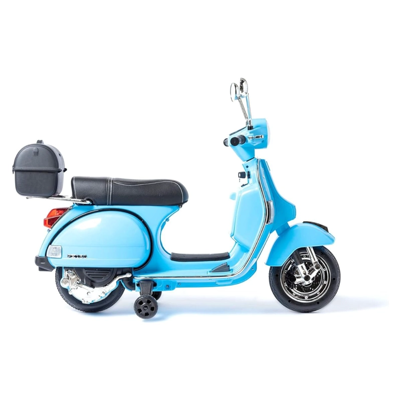 MOTO ELE CTRICA PIAGGIO VESPA, ORIGINAL, NIÑOS- AZUL CLARO - 4