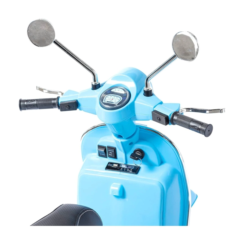 MOTO ELE CTRICA PIAGGIO VESPA, ORIGINAL, NIÑOS- AZUL CLARO - 5