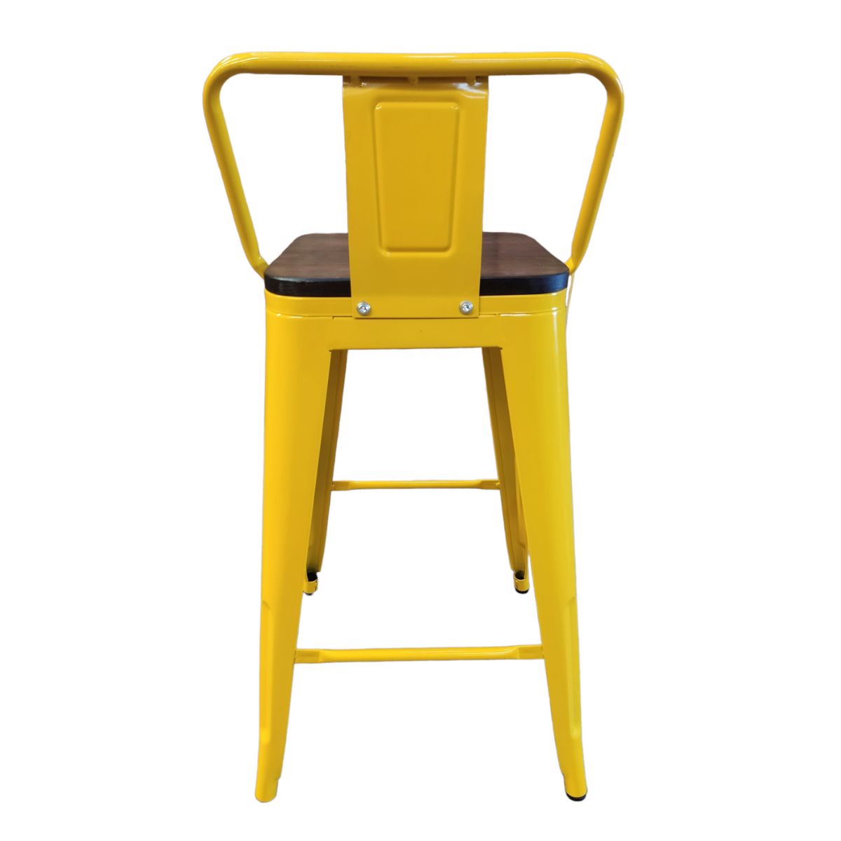 PACK TODODESCUENTO AMARILLO 4 PISOS TABURETES TOLIX 66 CM BASE MADERA OSCURA - 5