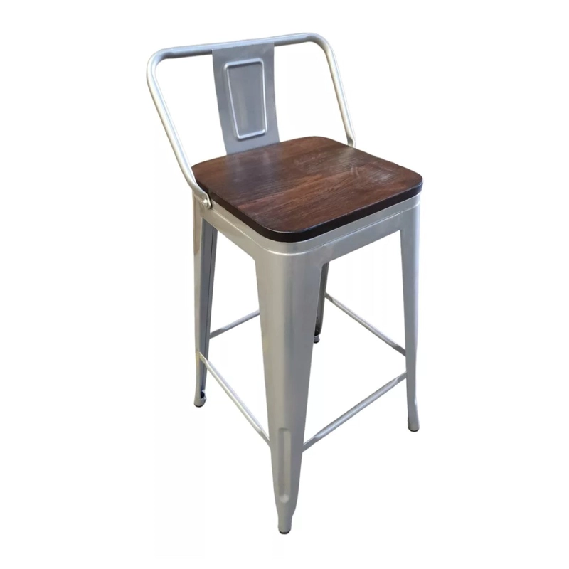 PACK TODODESCUENTO PLATA 4 PISOS TABURETES TOLIX 66 CM BASE MADERA OSCURA - 2