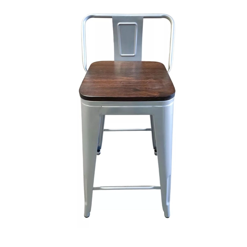 PACK TODODESCUENTO PLATA 4 PISOS TABURETES TOLIX 66 CM BASE MADERA OSCURA - 3
