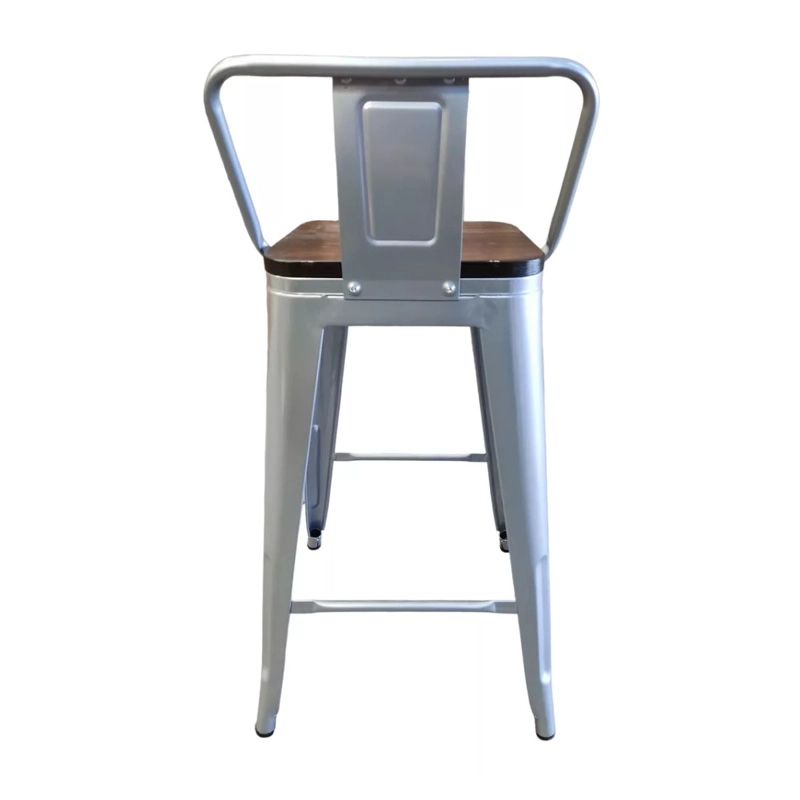 PACK TODODESCUENTO PLATA 4 PISOS TABURETES TOLIX 66 CM BASE MADERA OSCURA - 7