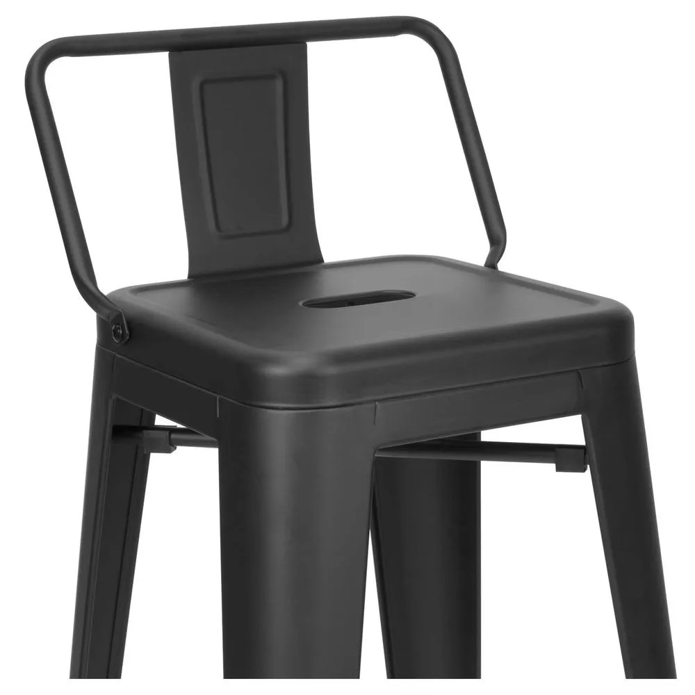 PACK TODODESCUENTO NEGRO 4 PISOS TABURETES TOLIX 66 CM BASE MADERA OSCURA - 3