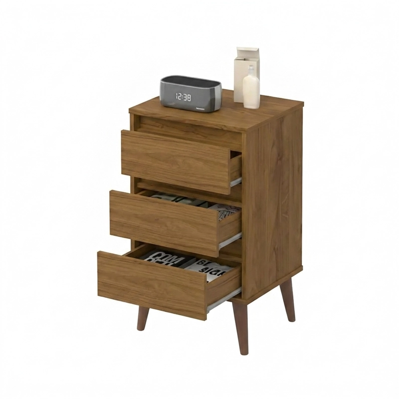 VELADOR MESA TODODESCUENTO NOCHE MOD ODIN BLANCO MUEBLE DORMITORIO - 2