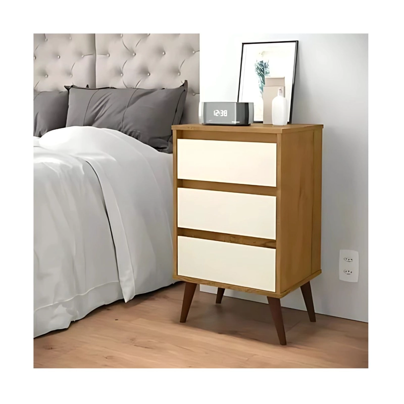 VELADOR MESA TODODESCUENTO NOCHE MOD ODIN BLANCO MUEBLE DORMITORIO - 4