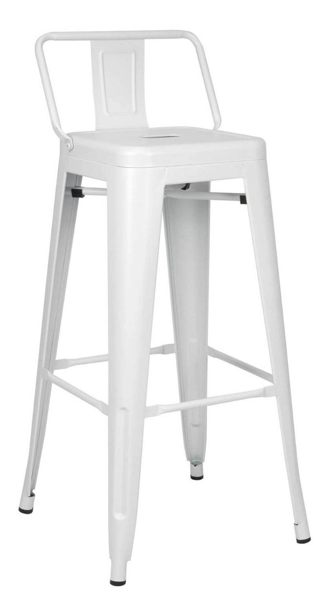 PACK 4 PISOS TABURETES TOLIX, 77 CM RESPALDO BAJO- BLANCO - 1