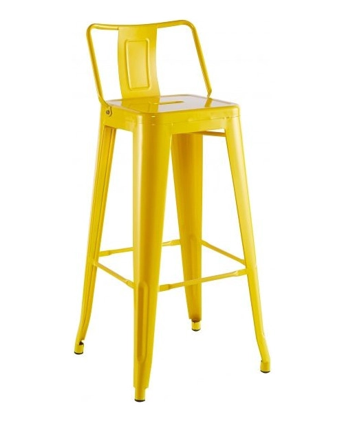 PACK 4 PISOS TABURETES TOLIX, 77 CM RESPALDO BAJO- AMARILLO