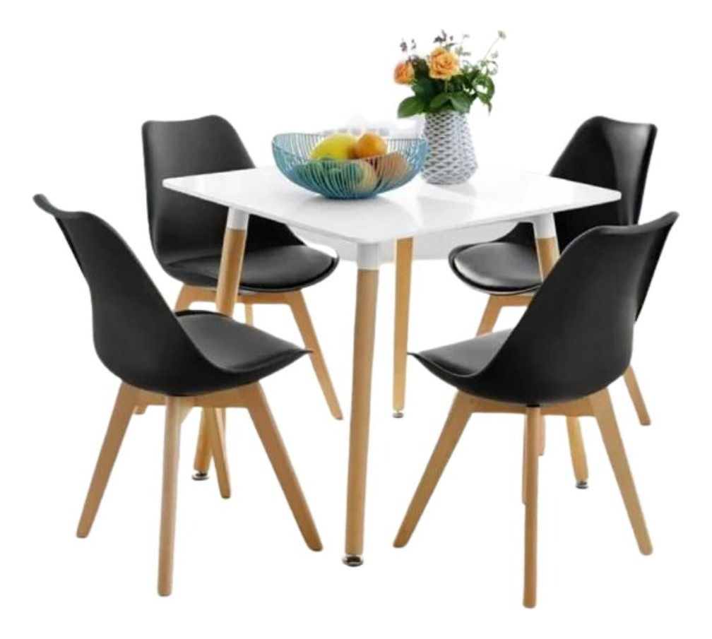 PACK 4 SILLAS TULIP COLOR NEGRO, COMEDOR, BAR, NEGOCIO - 3