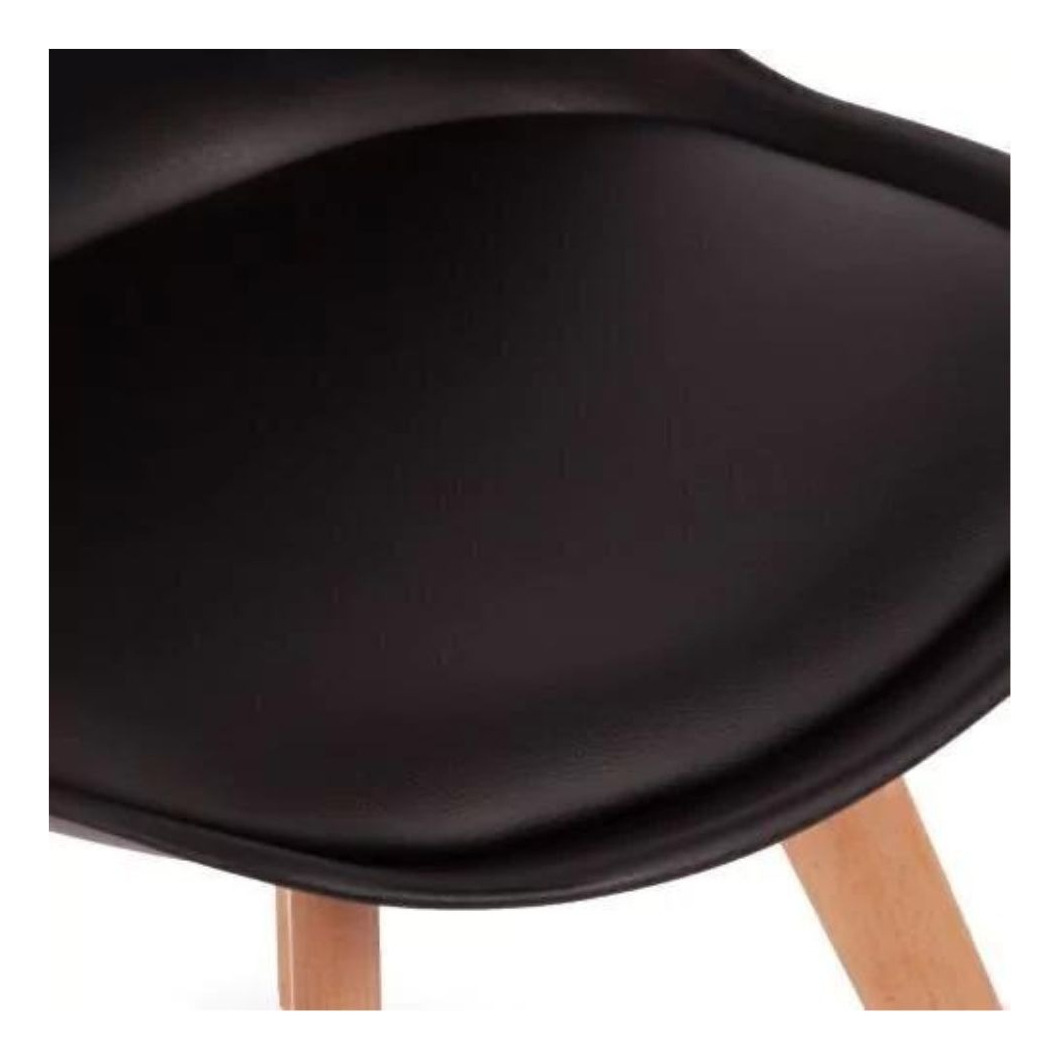 PACK 4 SILLAS TULIP COLOR NEGRO, COMEDOR, BAR, NEGOCIO - 5