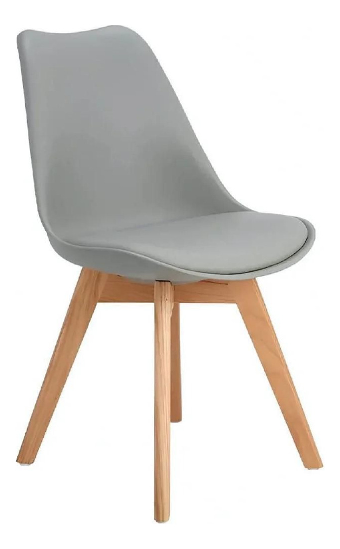 PACK 4 SILLAS TULIP COLOR GRIS, COMEDOR, BAR, NEGOCIO - 1