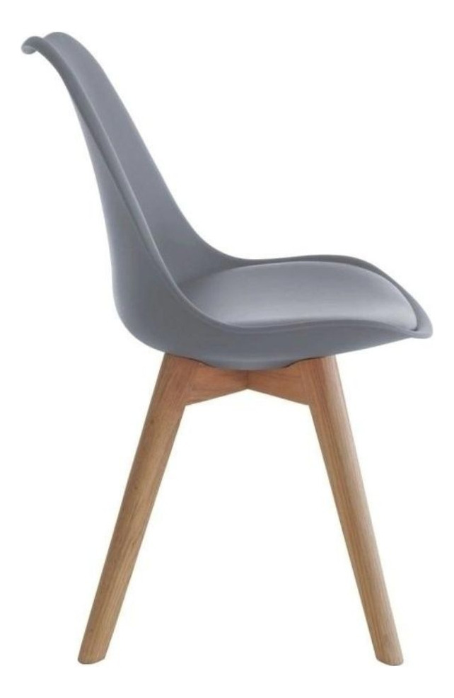 PACK 4 SILLAS TULIP COLOR GRIS, COMEDOR, BAR, NEGOCIO - 2
