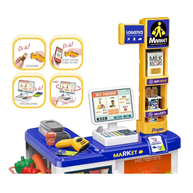 JUEGO SET SUPERMERCADO 60 PCS CON CESTA - 2
