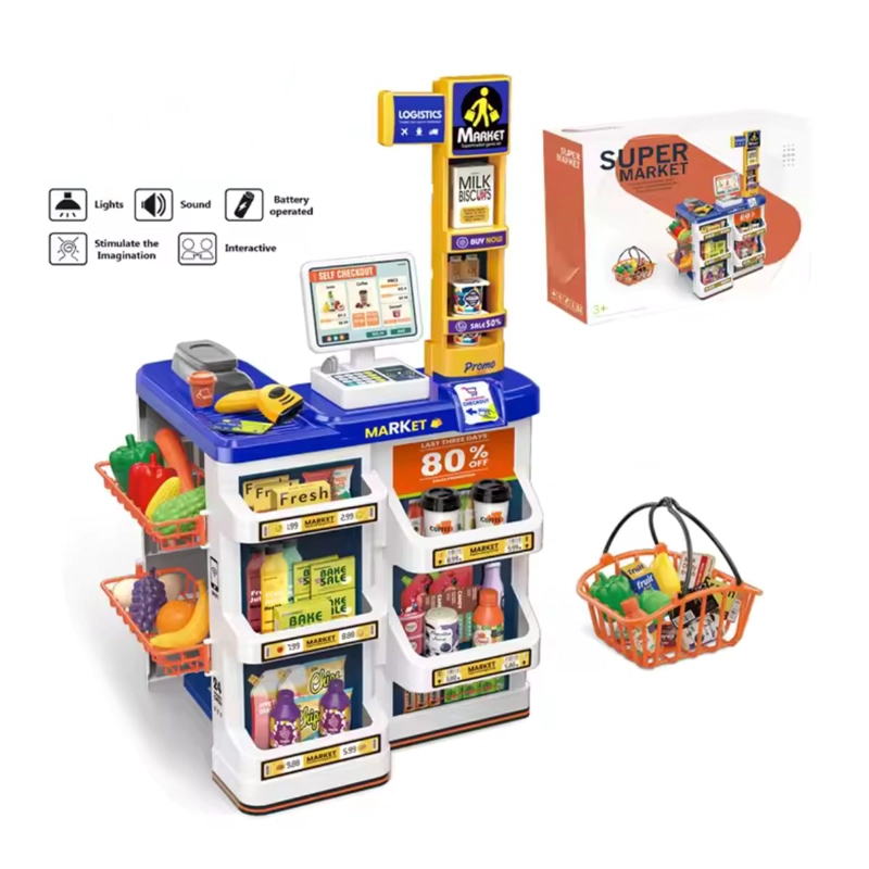 JUEGO SET SUPERMERCADO 60 PCS CON CESTA - 3