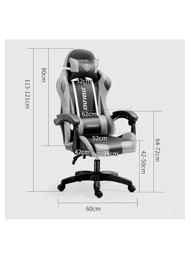 SILLA GAMER JIQIAO NEGRO/BLANCO - 2