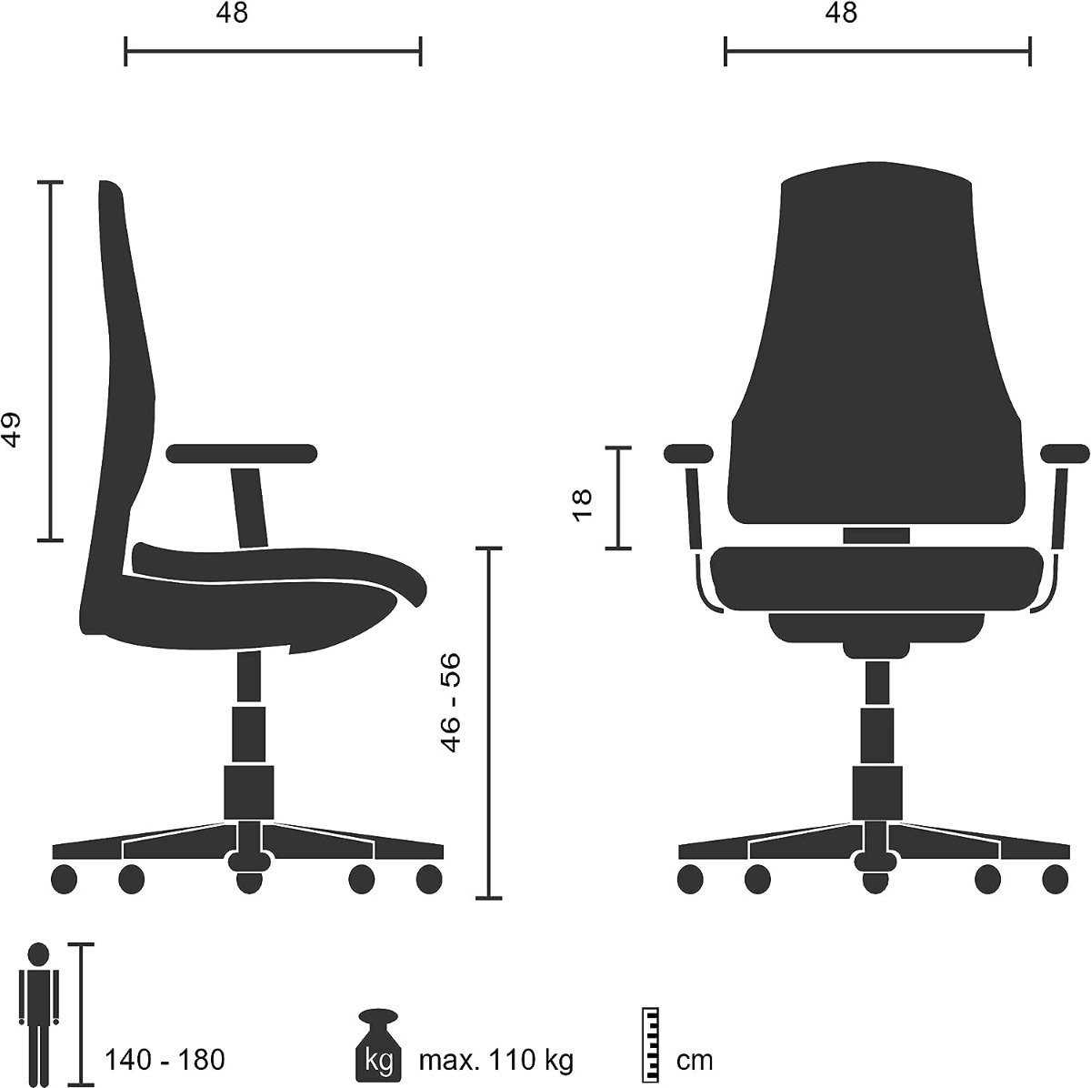 PACK 2 SILLAS DE ESCRITORIO ERGONOMICAS, OFICINA, AJUSTABLES - 8